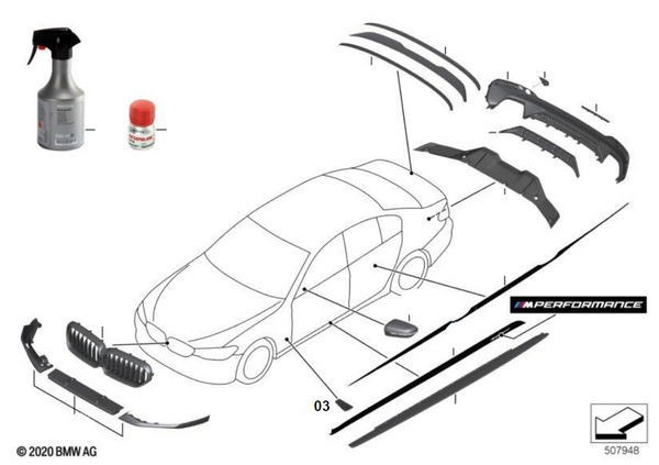 BMW M Performance 原廠 Carbon 碳纖維 葉子板 飾板 飾蓋 側飾板 For G30 Lci / G31 Lci