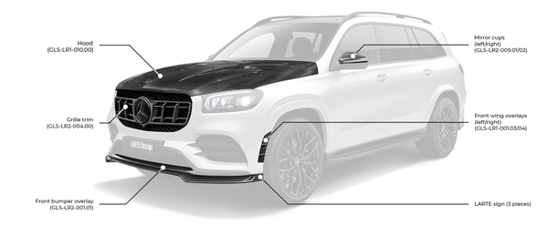 Larte Design 原廠 Carbon 碳纖維 水箱罩 For Mercedes Benz GLS ( X167 )