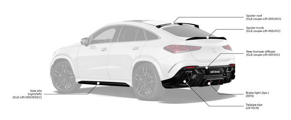Larte Design 原廠 尾翼 / 後擾流 (高亮黑) For Mercedes Benz GLE Coupe ( C167 )