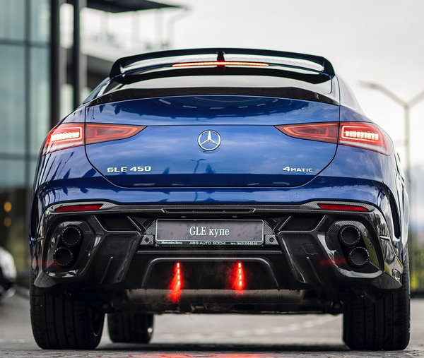 Larte Design 原廠 Carbon 碳纖維 後下巴 / 後下擾流組 (含尾飾管及剎車燈) For Mercedes Benz GLE Coupe ( C167 )