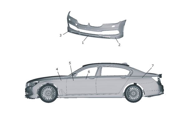 ALPINA 原廠 車身貼紙 / 車側貼紙組 For BMW G11 Lci / G12 Lci