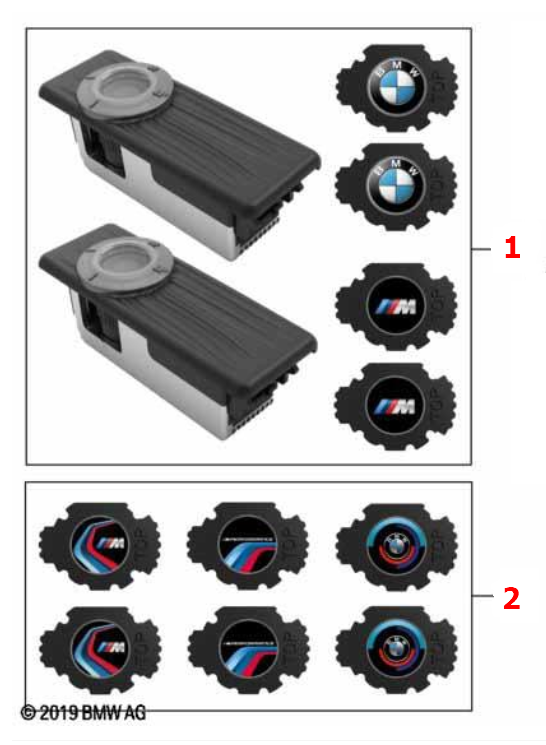 BMW M Performance 原廠 LED 車門投影燈 迎賓燈 照地燈 投射燈 幻燈片 / 鏡片組 For 全車系