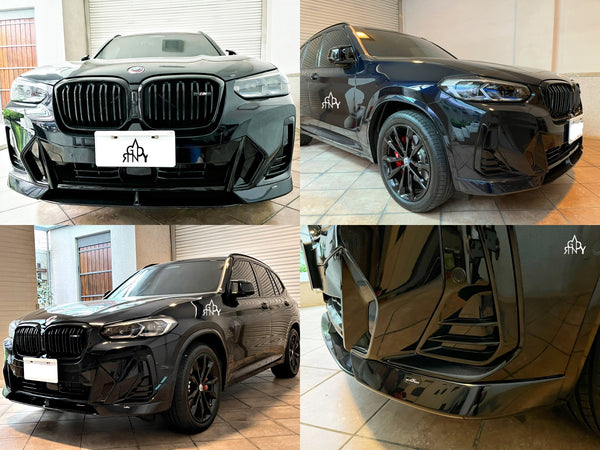 AC Schnitzer 原廠 前下擾流(高亮黑) + 前定風翼(需烤漆) For BMW X3 G01 Lci / X4 G02 Lci ( with M Package )