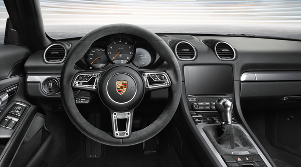 Porsche 原廠 Alcantara 麂皮 排檔頭 排檔桿 (黑色) For 718 ( 982 )