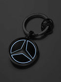 Mercedes Benz 原廠 Mercedes Star 不鏽鋼 夜光 鑰匙圈 / 鑰匙扣