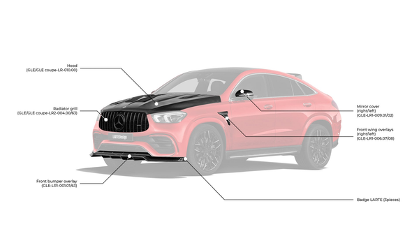 Larte Design 原廠 前下巴 / 前下擾流 (烤漆版) For Mercedes Benz AMG GLE 63 S Coupe ( C167 )