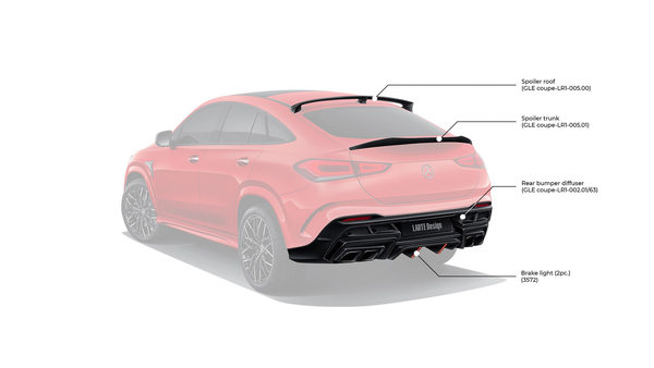 Larte Design 原廠 後下巴 / 後下擾流組 (烤漆版,含剎車燈) For Mercedes Benz AMG GLE 63 S Coupe ( C167 )