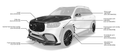 Larte Design 原廠 前中下飾板 (烤漆版) For Mercedes Benz AMG GLS 63 ( X167 )