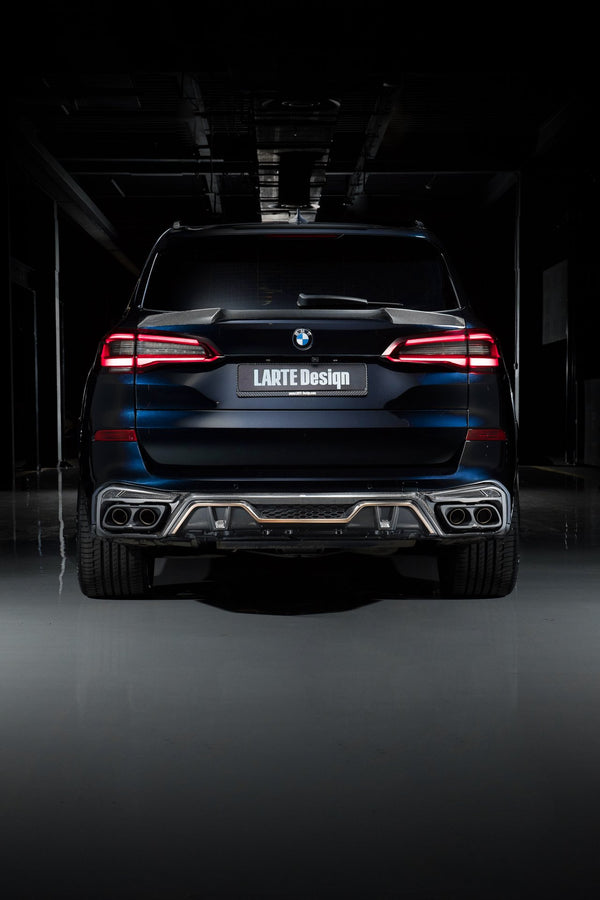 Larte Design 原廠 後下巴 / 後下擾流組 (烤漆版,含尾飾管) For BMW X5 ( G05 )